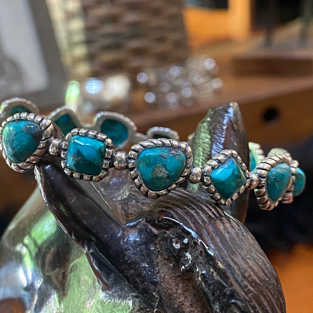 SILPADA Turquoise Sterling Silver Bangle 2-1/2”